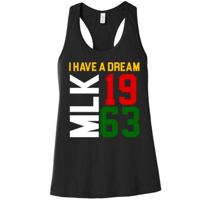 Martin Luther King Day I Have A Dream Black History MLK Women's Racerback Tank