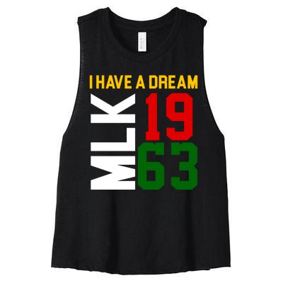 Martin Luther King Day I Have A Dream Black History MLK Women's Racerback Cropped Tank