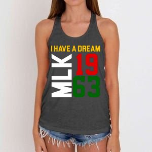 Martin Luther King Day I Have A Dream Black History MLK Women's Knotted Racerback Tank