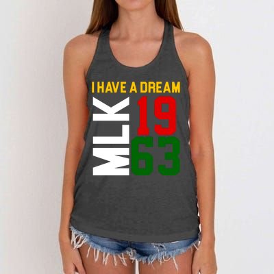 Martin Luther King Day I Have A Dream Black History MLK Women's Knotted Racerback Tank