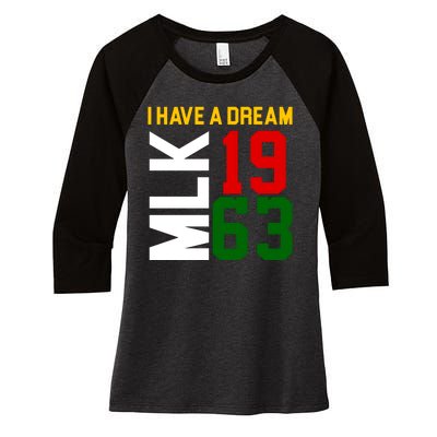 Martin Luther King Day I Have A Dream Black History MLK Women's Tri-Blend 3/4-Sleeve Raglan Shirt