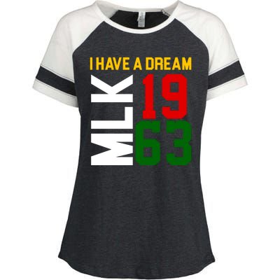 Martin Luther King Day I Have A Dream Black History MLK Enza Ladies Jersey Colorblock Tee