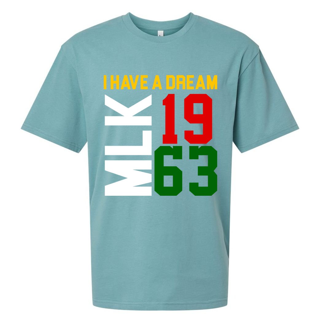 Martin Luther King Day I Have A Dream Black History MLK Sueded Cloud Jersey T-Shirt