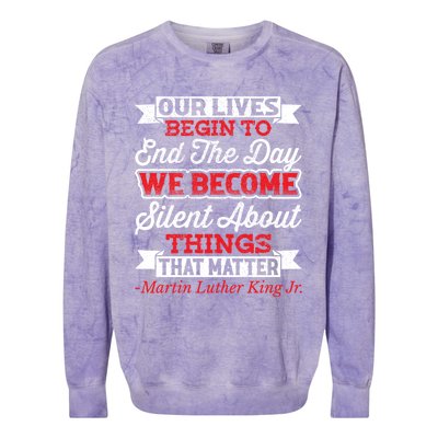 Martin Luther King Jr Gift Colorblast Crewneck Sweatshirt