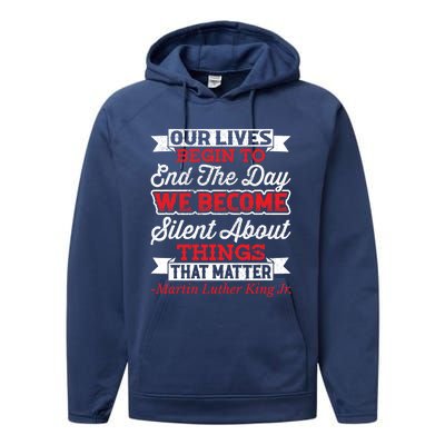 Martin Luther King Jr Gift Performance Fleece Hoodie