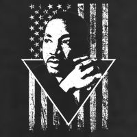 Martin Luther King Jr Distressed USA Flag Cool Comfort Performance Bucket Hat