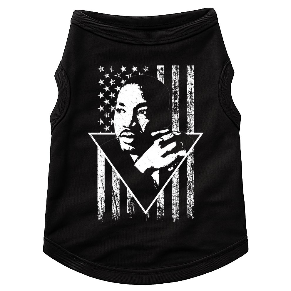 Martin Luther King Jr Distressed USA Flag Doggie Tank
