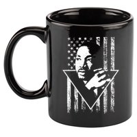 Martin Luther King Jr Distressed USA Flag 11oz C Handle Ceramic Mug