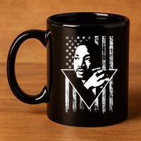 Martin Luther King Jr Distressed USA Flag 11oz C Handle Ceramic Mug