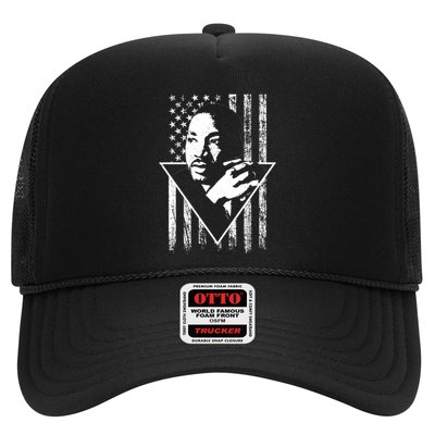 Martin Luther King Jr Distressed USA Flag Trucker Hat