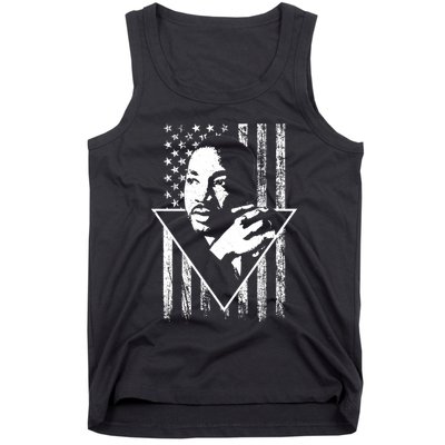 Martin Luther King Jr Distressed USA Flag Tank Top