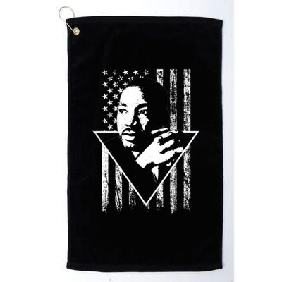 Martin Luther King Jr Distressed USA Flag Platinum Collection Golf Towel