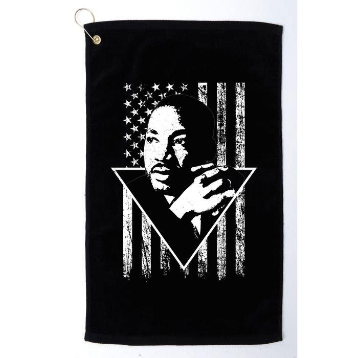 Martin Luther King Jr Distressed USA Flag Golf Towel
