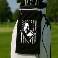 Martin Luther King Jr Distressed USA Flag Golf Towel