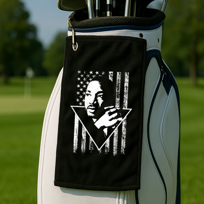 Martin Luther King Jr Distressed USA Flag Golf Towel