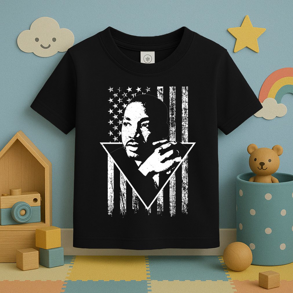 Martin Luther King Jr Distressed USA Flag Toddler T-Shirt