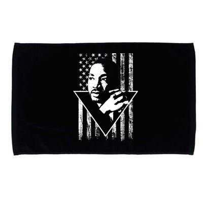 Martin Luther King Jr Distressed USA Flag Microfiber Hand Towel