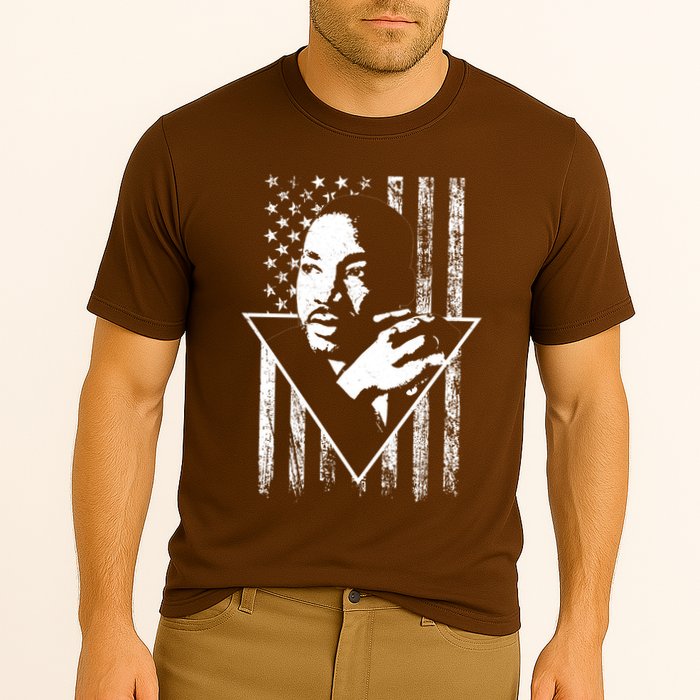 Martin Luther King Jr Distressed USA Flag Cooling Performance Crew T-Shirt