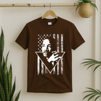Martin Luther King Jr Distressed USA Flag T-Shirt