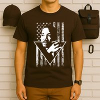 Martin Luther King Jr Distressed USA Flag T-Shirt