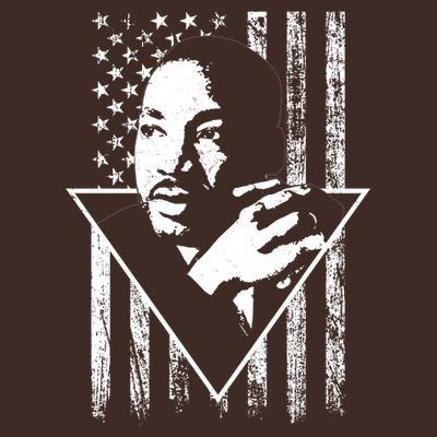 Martin Luther King Jr Distressed USA Flag T-Shirt