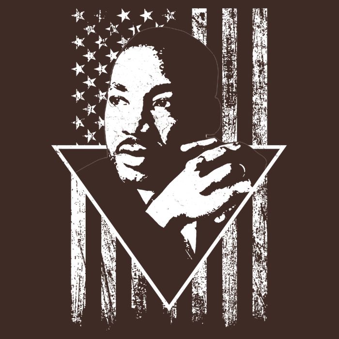 Martin Luther King Jr Distressed USA Flag T-Shirt