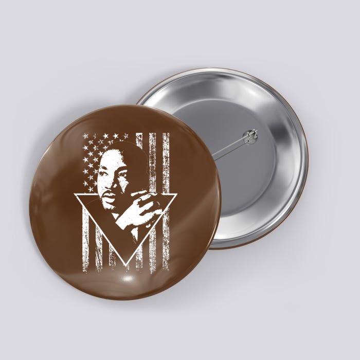 Martin Luther King Jr Distressed USA Flag Button