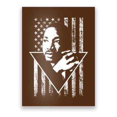 Martin Luther King Jr Distressed USA Flag Poster
