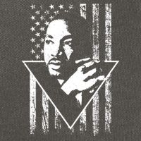 Martin Luther King Jr Distressed USA Flag Cotton Canvas Backpack