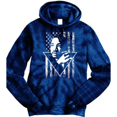 Martin Luther King Jr Distressed USA Flag Tie Dye Hoodie