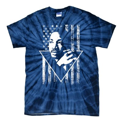 Martin Luther King Jr Distressed USA Flag Tie-Dye T-Shirt