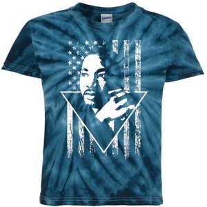 Martin Luther King Jr Distressed USA Flag Kids Tie-Dye T-Shirt