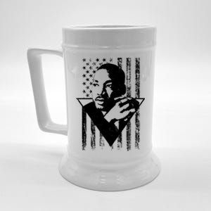 Martin Luther King Jr Distressed USA Flag Beer Stein