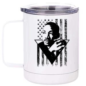 Martin Luther King Jr Distressed USA Flag 12 oz Stainless Steel Tumbler Cup