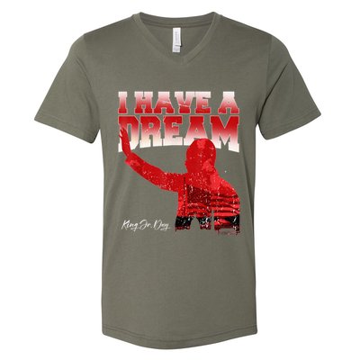 Martin Luther King Jr. Day I Have A Dream Mlk Day V-Neck T-Shirt