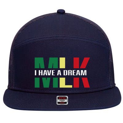 Martin Luther King Jr. Day I Have A Dream Mlk Day Colorful 7 Panel Mesh Trucker Snapback Hat