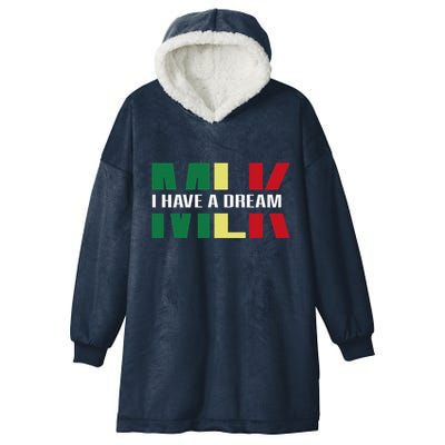 Martin Luther King Jr. Day I Have A Dream Mlk Day Colorful Hooded Wearable Blanket