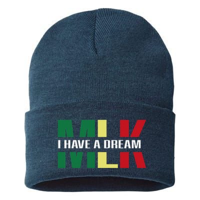 Martin Luther King Jr. Day I Have A Dream Mlk Day Colorful Sustainable Knit Beanie