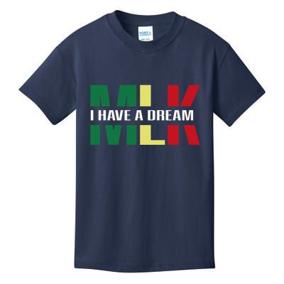 Martin Luther King Jr. Day I Have A Dream Mlk Day Colorful Kids T-Shirt