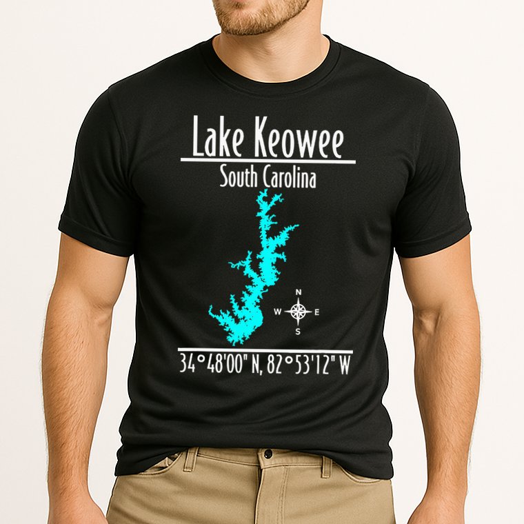 Modern Lake Keowee South Carolina Cooling Performance Crew T-Shirt