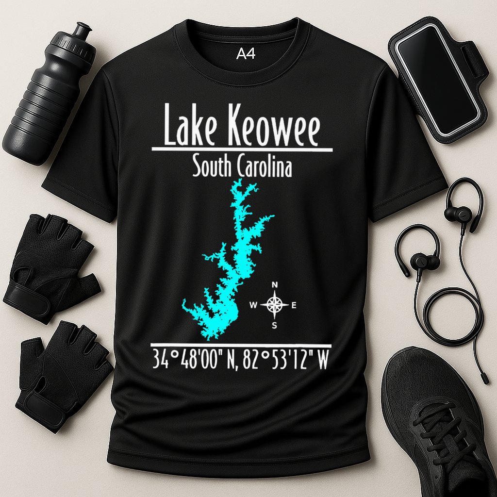Modern Lake Keowee South Carolina Cooling Performance Crew T-Shirt