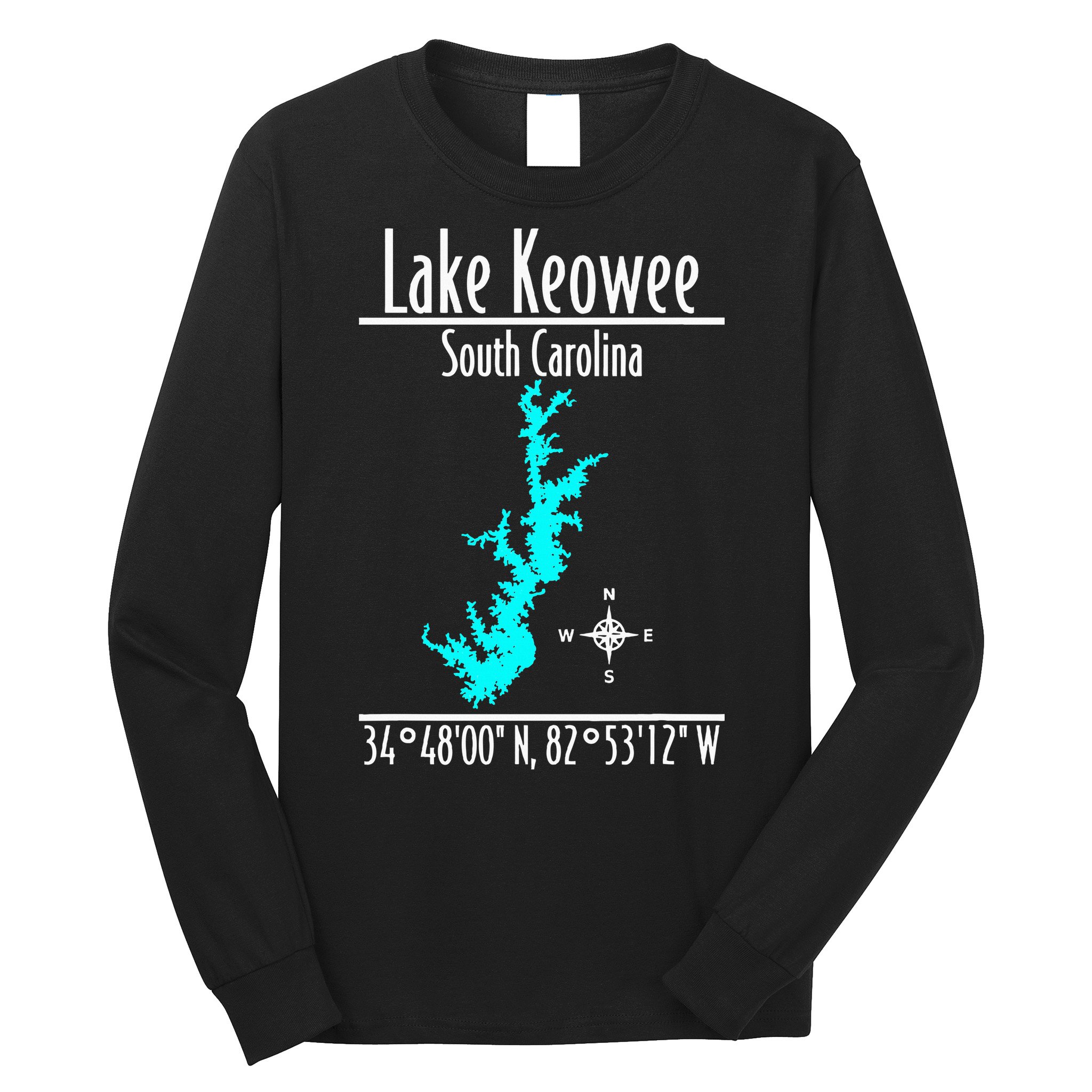 Modern Lake Keowee South Carolina Long Sleeve Shirt