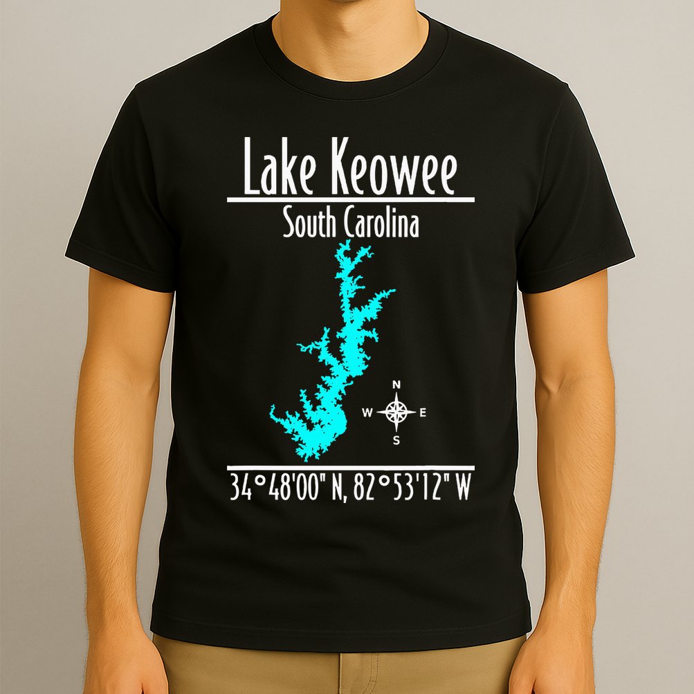 Modern Lake Keowee South Carolina T-Shirt