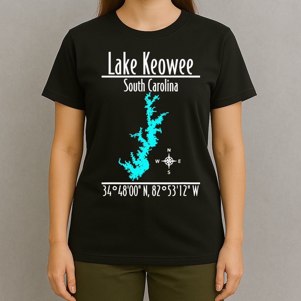 Modern Lake Keowee South Carolina T-Shirt
