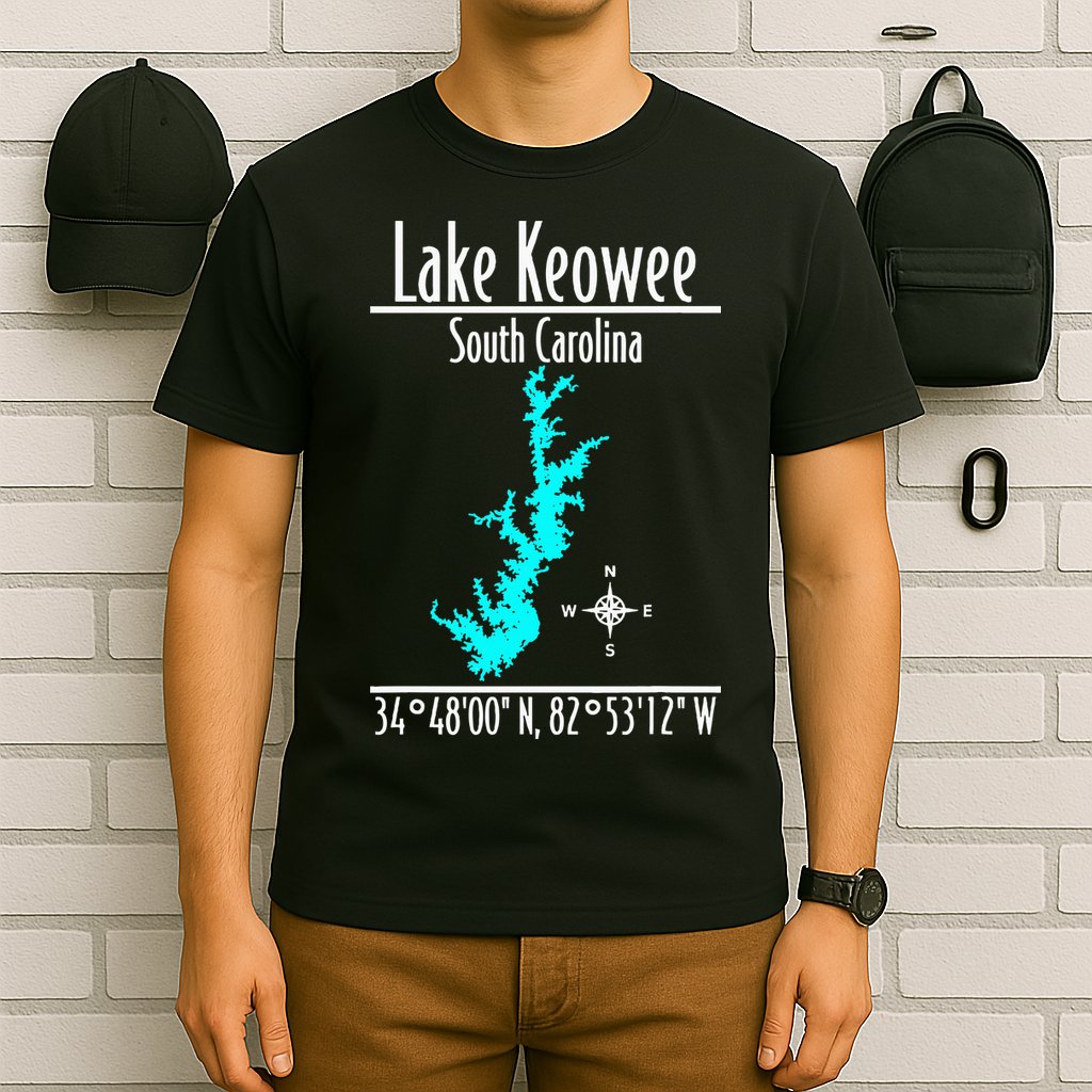 Modern Lake Keowee South Carolina T-Shirt
