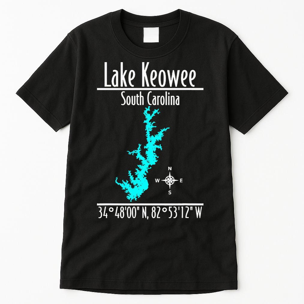 Modern Lake Keowee South Carolina Tall T-Shirt