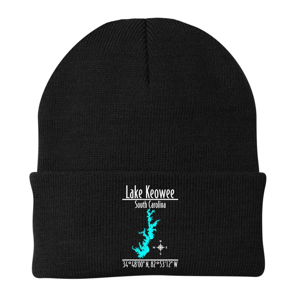 Modern Lake Keowee South Carolina Beanie