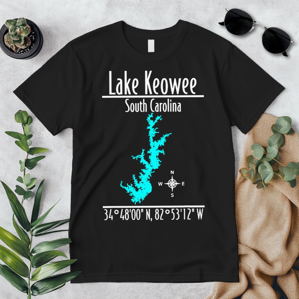Modern Lake Keowee South Carolina Premium T-Shirt