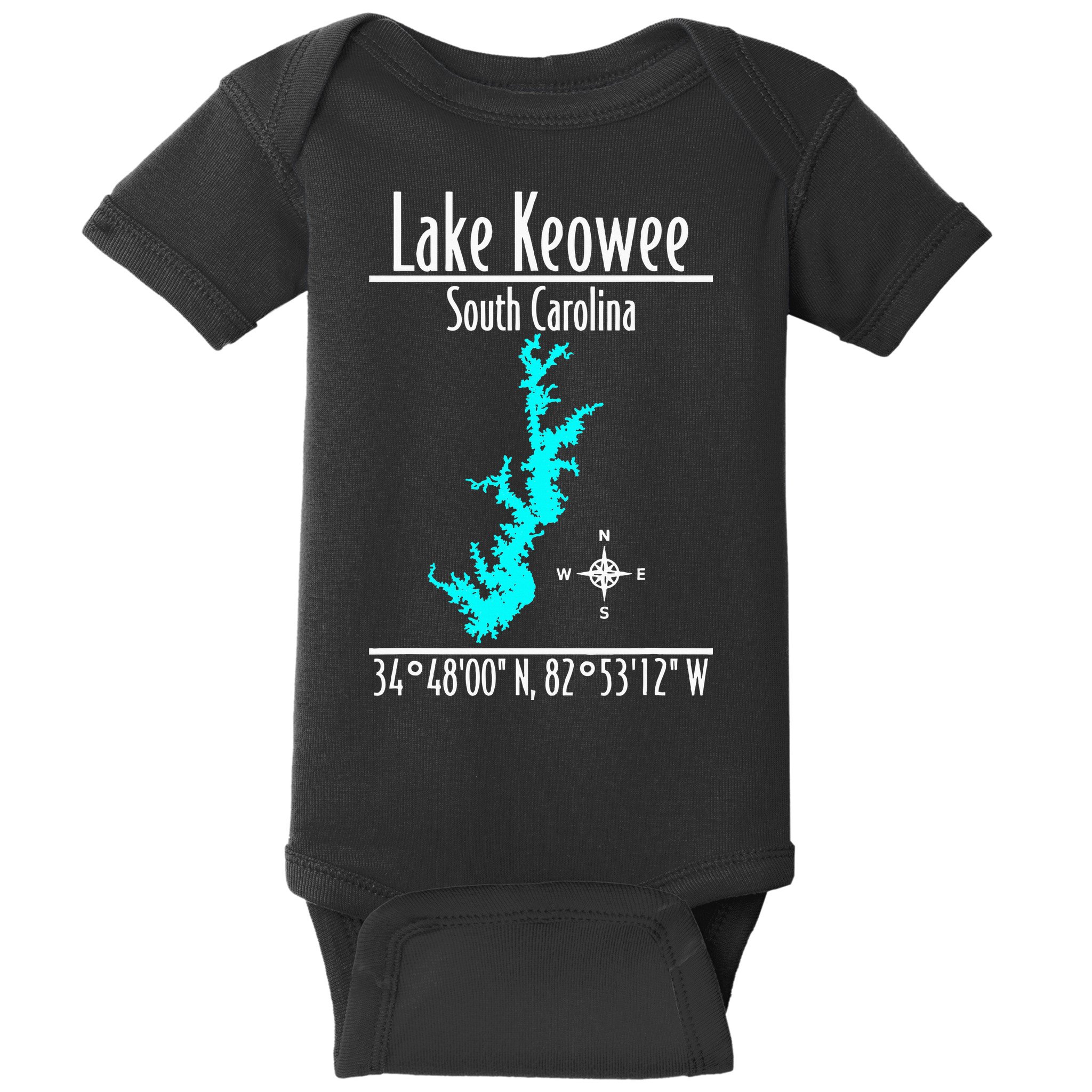 Modern Lake Keowee South Carolina Baby Bodysuit