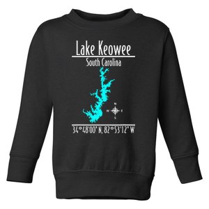 Modern Lake Keowee South Carolina Toddler Sweatshirt